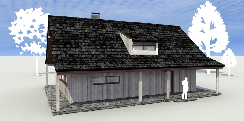 render dřevostavby 4