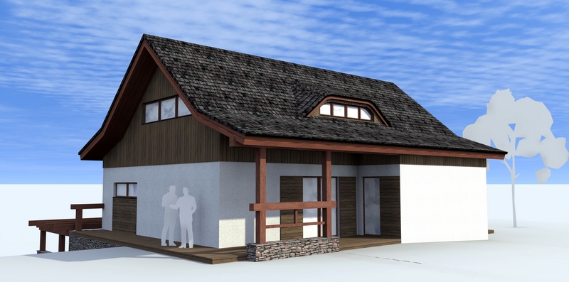 render dřevostavby 4
