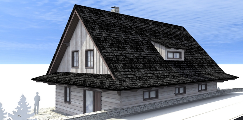 render dřevostavby 4