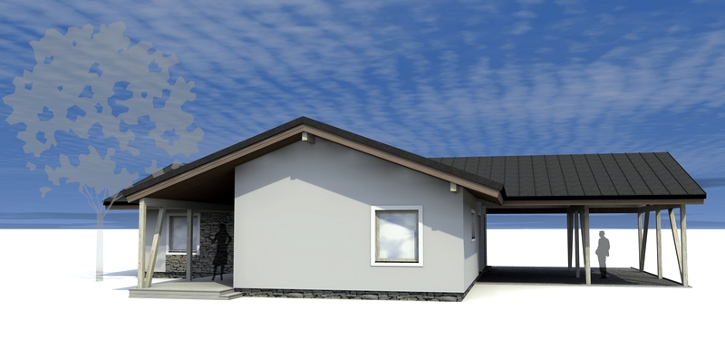 render dřevostavby 1