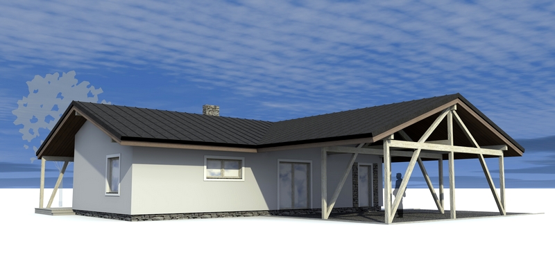 render dřevostavby 2
