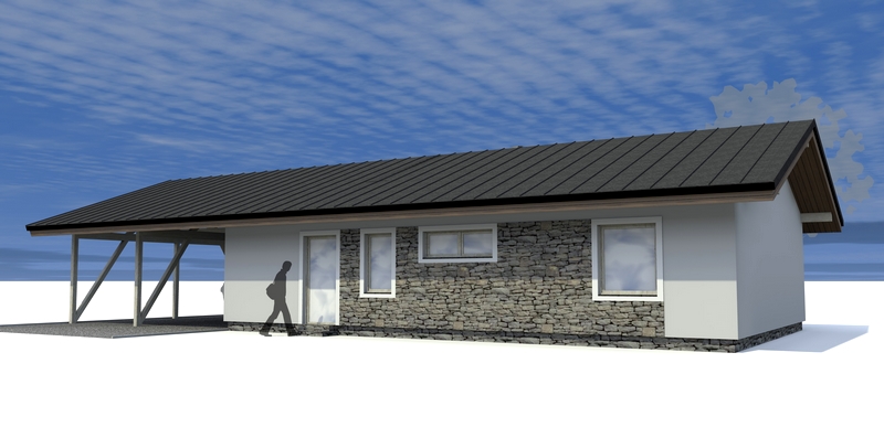 render dřevostavby 3