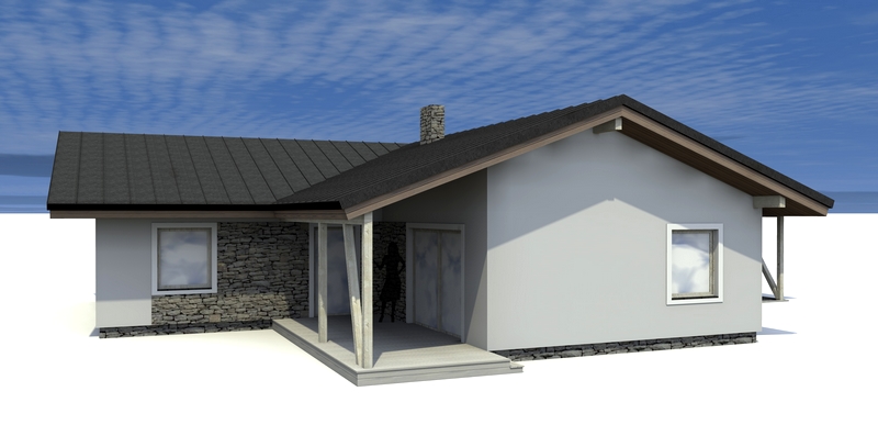 render dřevostavby 4